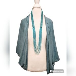 EMU AUSTRALIA 100% MERINO WOOL COCOON OPEN FRONT CARDIGAN SIZE S